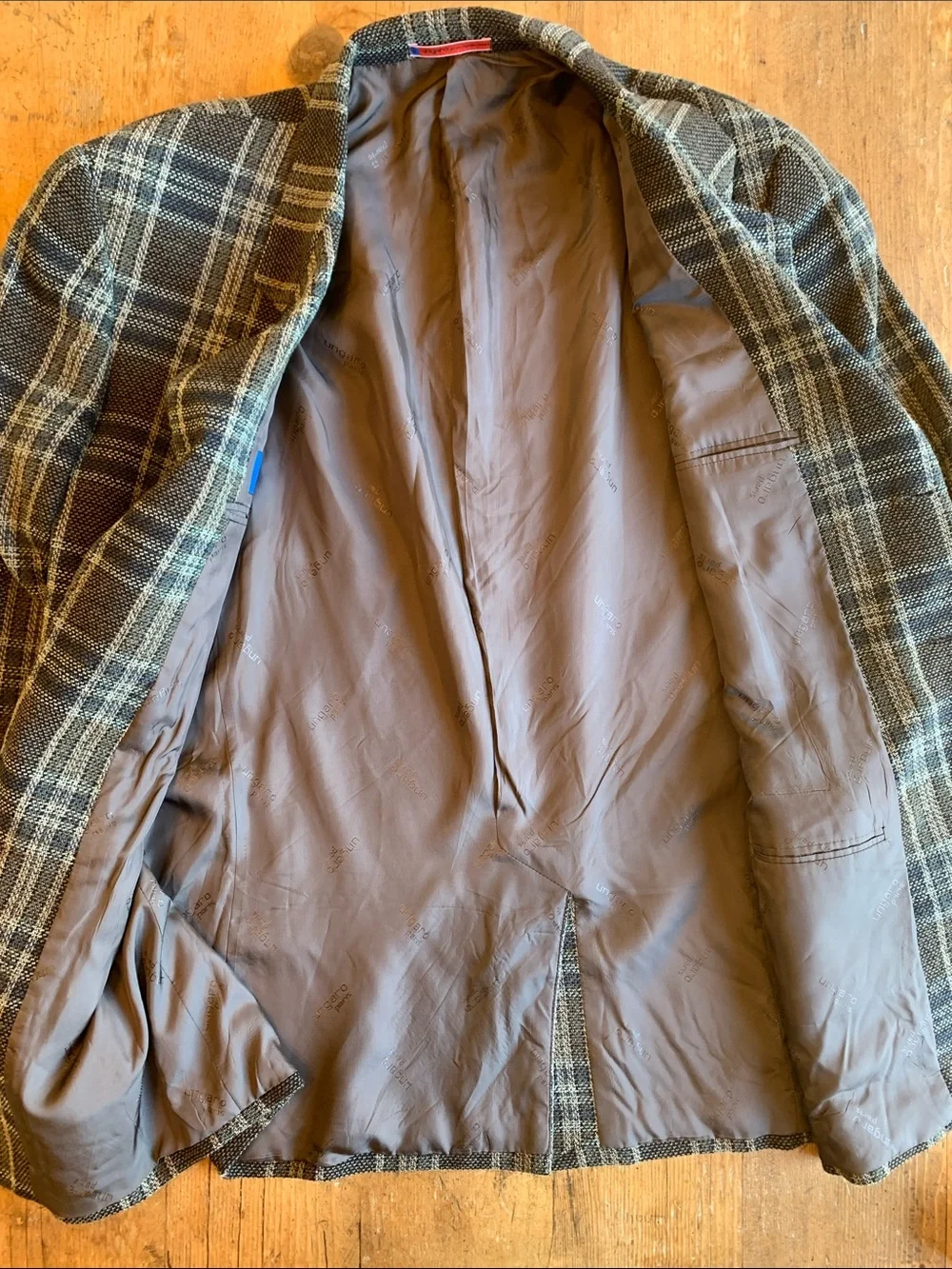 Emanuel Ungaro Men's Plaid Sport Coat - Brown & Blue
